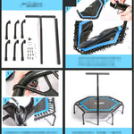 Trampoline Home Children Women Men Gym Class Trampoline Fitness Handrail Trampoline
